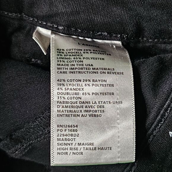 NWT L'AGENCE Margot Jean Noir 25 - Picture 5 of 7
